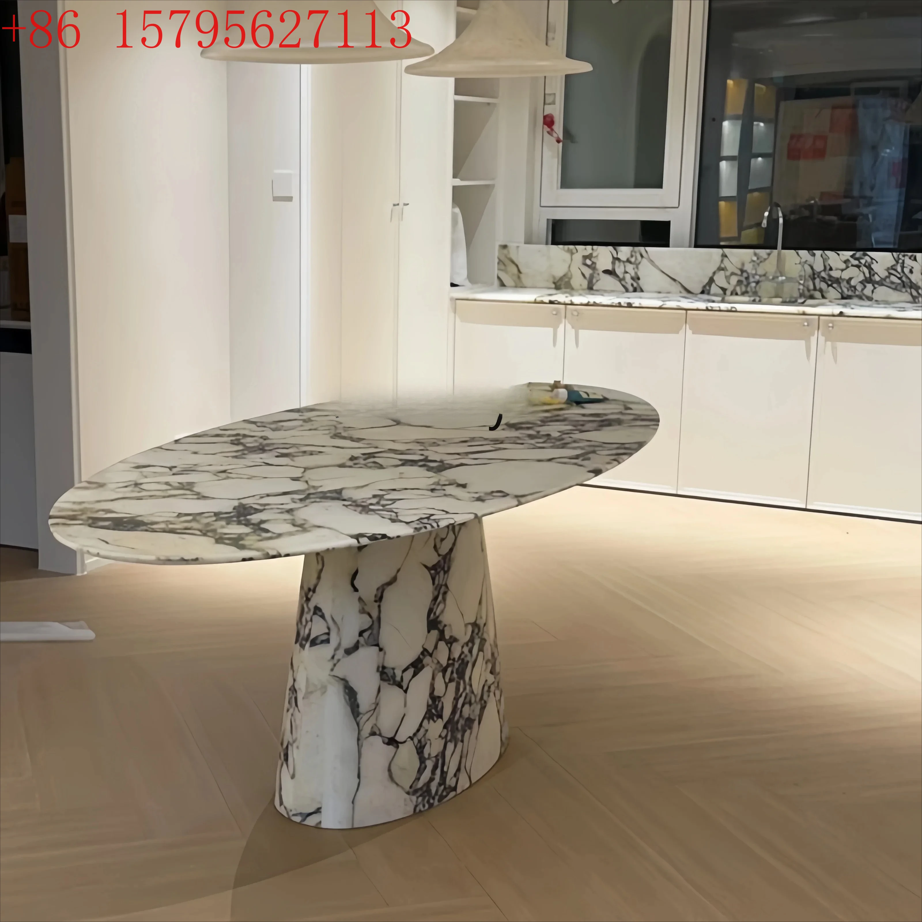 

Французский, мраморный обеденный стол, древний свет, роскошный ретро-минималистский скандинавский дизайнерский овальный обеденный стол в кремовом стиле9344