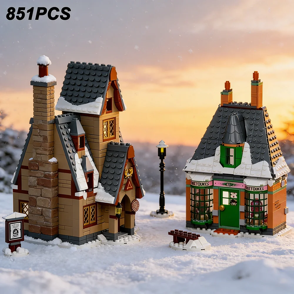 

851 деталь, конструктор Creative Village 76388, архитектурные игрушки, строительные блоки для сборки, для взрослых, рождественские подарки, детали