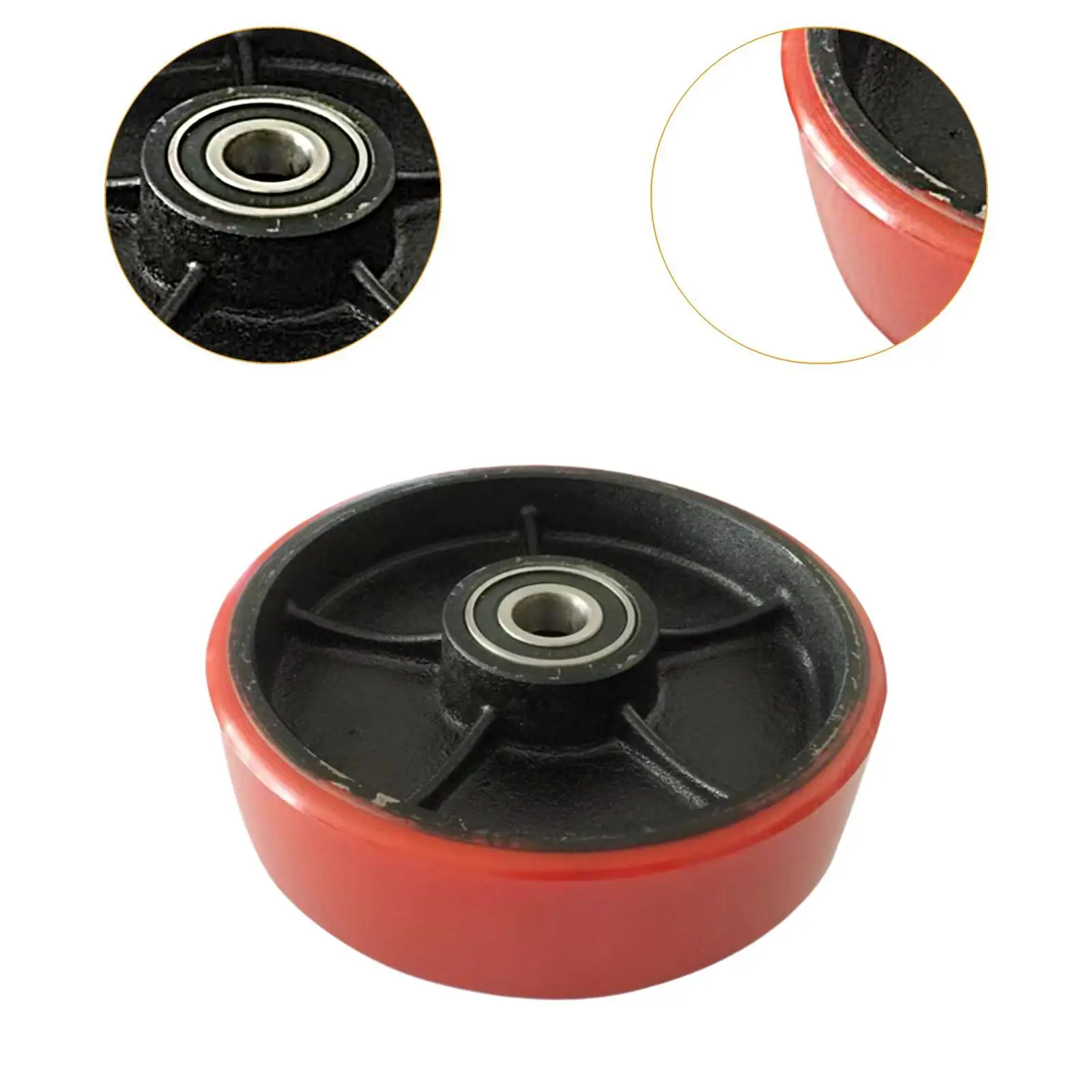 Hydraulic Truck Wheel with Bearings Easy to Replace Abrasion-resistant Fork Lift Castor for Industrial Trolleys Ground Bull Cart