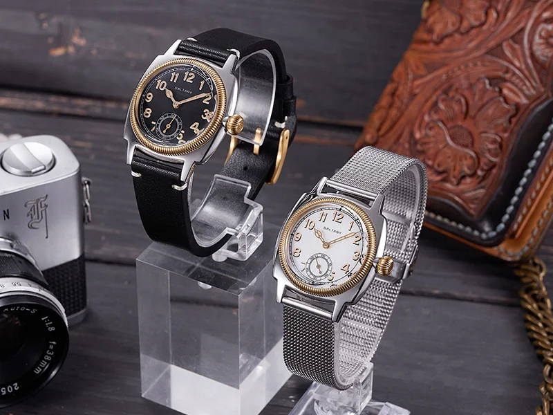 Baltany S4036 Herren Automatikuhr 1926S Oyster Tribute Vintage Dress Watch 36mm Kleine Quadratische Elegante Lederuhr 200M Wasserdicht – Detail 2