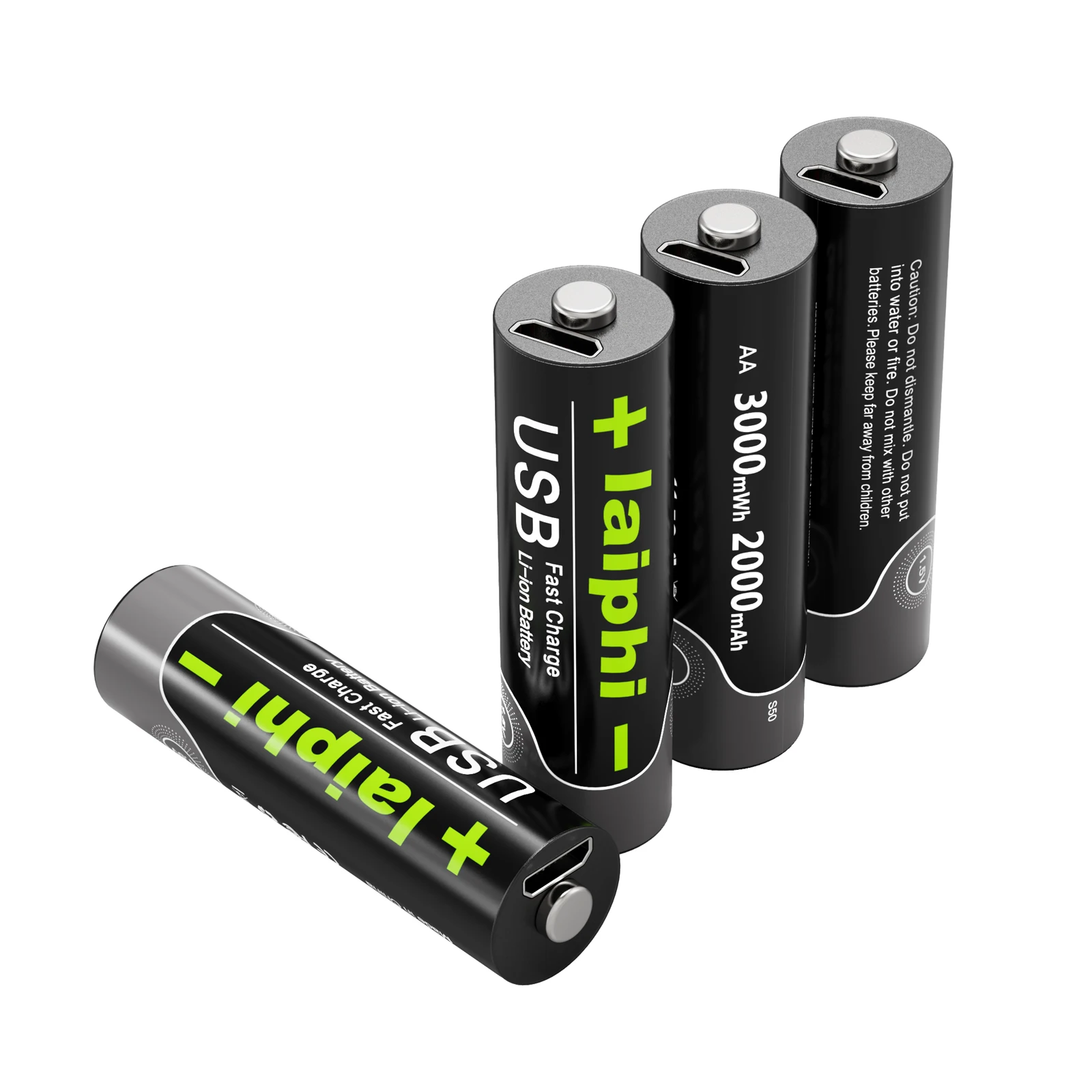 laiphi laiphi 1.5v aa rechargeable battery lithium pile aa usb c 3000mWh, gaming toys Camping Accessories