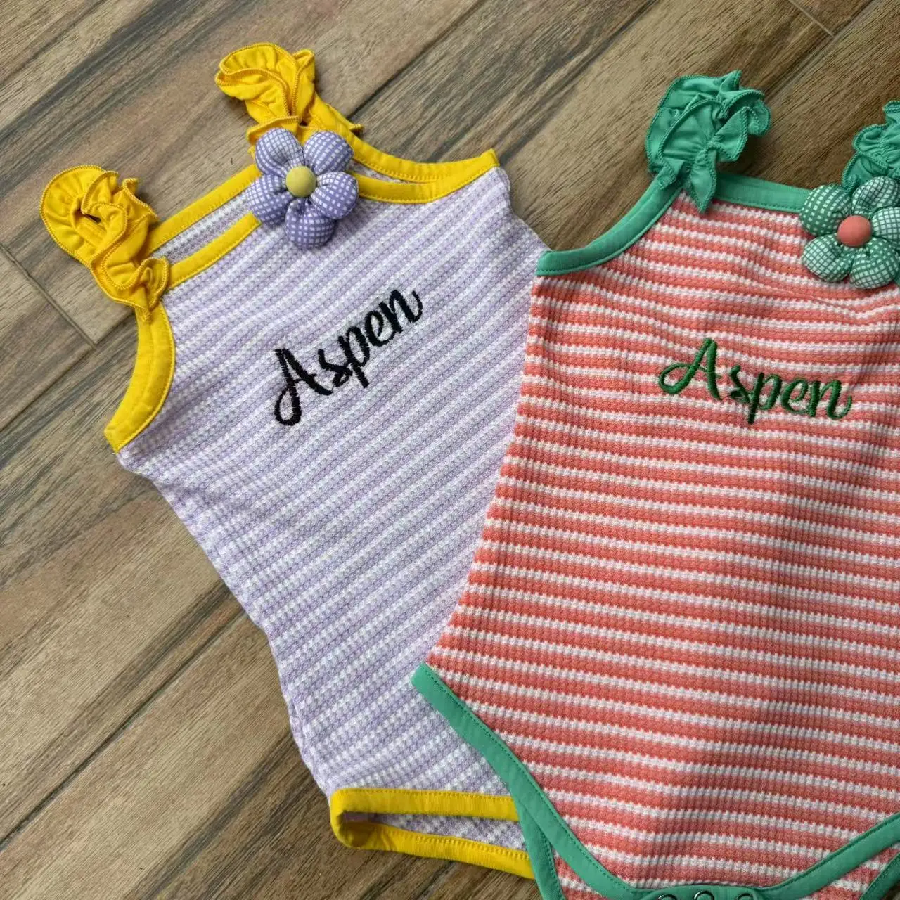 New Personalized Baby Romper Custom Embroidered Name Monogram Baby Outfit Baby Shower Personalized Baby Girl Outfit