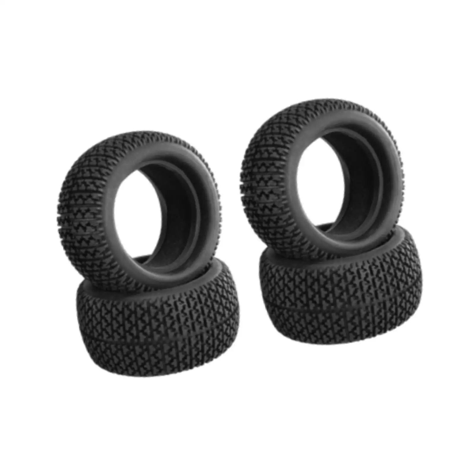 RC Car Rubber Tire Set Soft Sponge Insert Off Road Tyres 73mm for 1/16 1/12 Wheels Upgrade