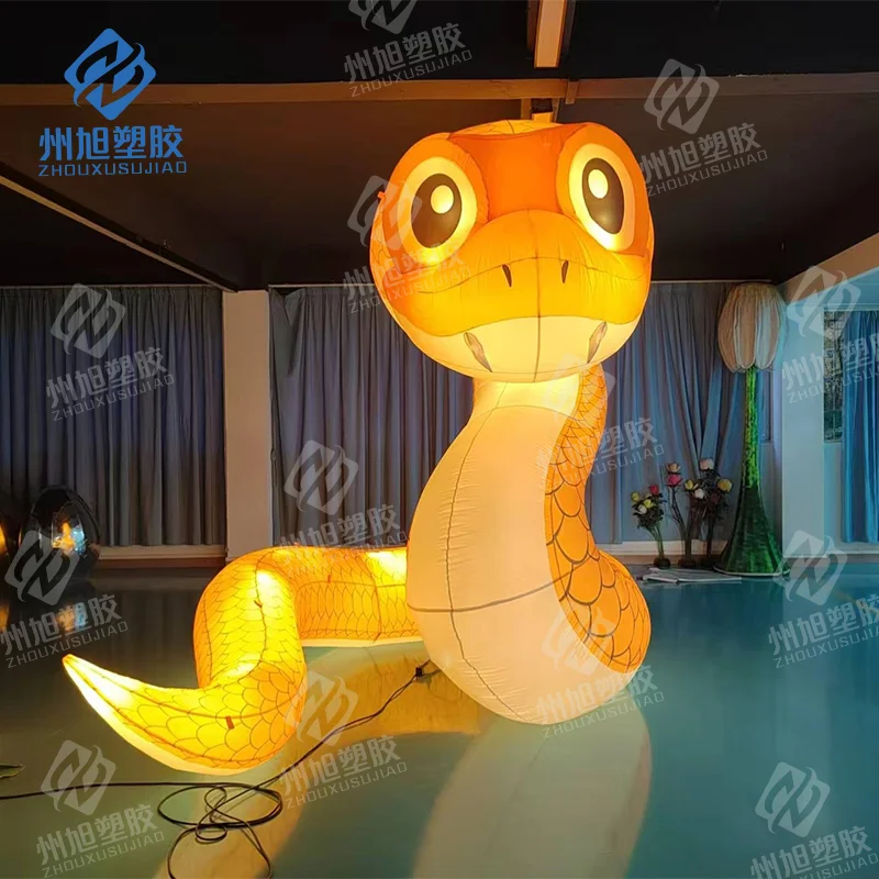 

White led light inflatable snake China snake year decoration prop Chinatown spring festive street celebration activity