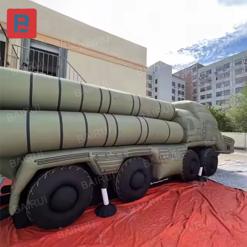 Inflatable missile truck transport vehicle for movie shooting decoration