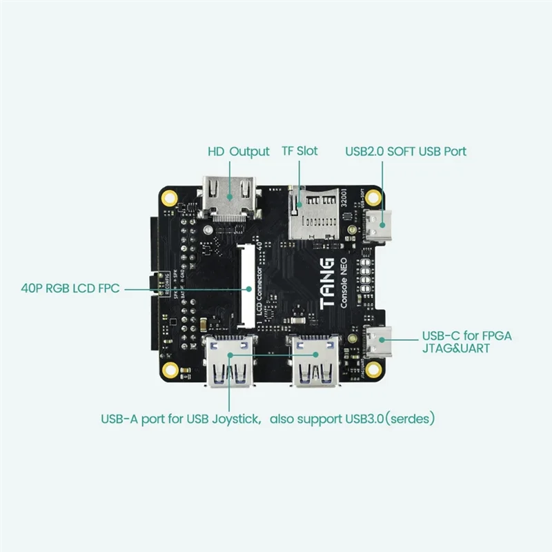 ABSQ-For Sipeed Tang Console 138K FPGA High-Perf Compact Retro Game Console For Raspberrypi 5 Pcie HAT