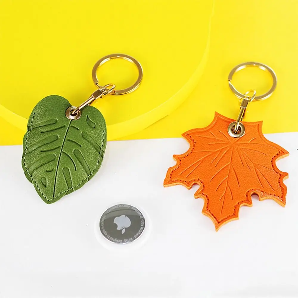 High Quality Fruit Leaf Shape Access Card Protective Sleeve PU Leather Useful Access Card Cover Bag Hanging Decor Gift