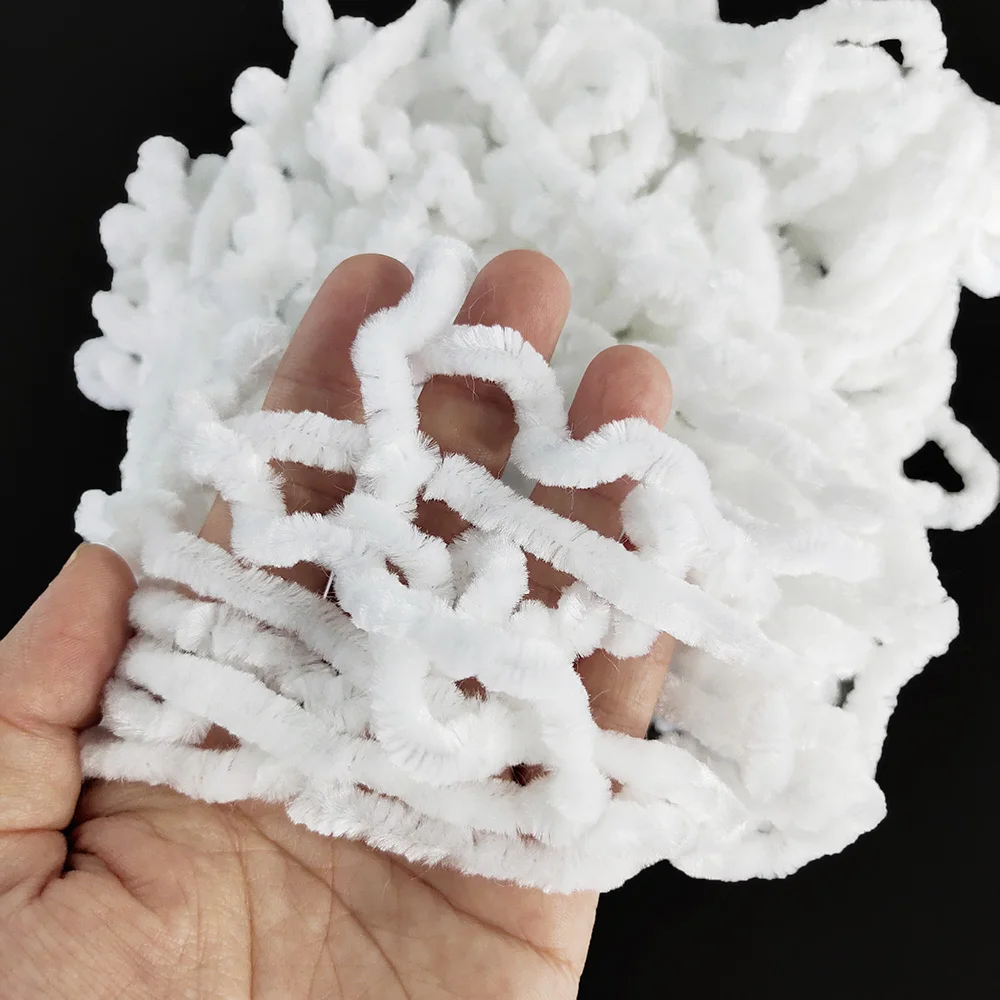 Toile d'araignée artificielle pour Halloween, 1 pièce, ornements de Cosplay en peluche, toile d'araignée blanche pour bricolage, fournitures de décoration de fête d'halloween