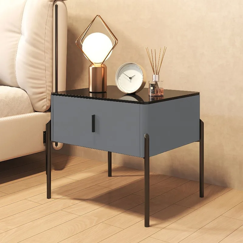 

Прикроватная тумбочка-органайзер в скандинавском стиле, компактная, с выдвижными ящиками, роскошная мебель для спальни