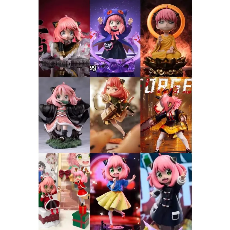 

Коллекция фигурок Chibi Anya с несколькими поциями, милый декор для рабочего стола для девочек в стиле аниме для дисплея корпуса ПК, модель в японском стиле в подарок