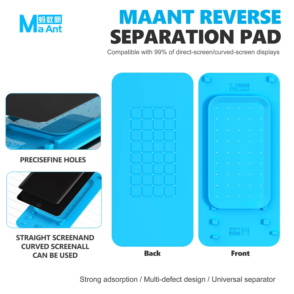 

MaAnt Screen Reverse Separation Pad Compatible Flat Curved Screen for Phone Screen Repair Adhesive-Free Visual Separation Tool