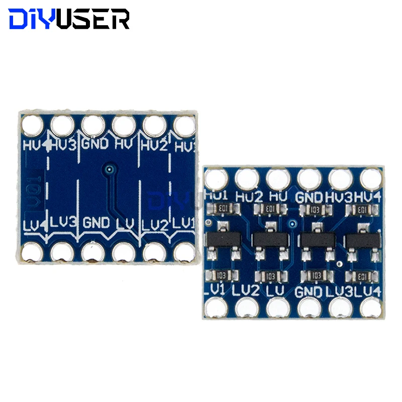 DIYUSER 10 قطعة 4 قناة IIC I2C محول المستوى المنطقي وحدة ثنائية الاتجاه 5 فولت إلى 3.3 فولت