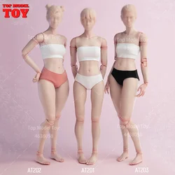 Worldbox 1/6 AT201 AT202 AT203 Girls Joint Flexible Body Normal Fat Leg 12'' Female Soldier White Light Tan Skin Action Figure