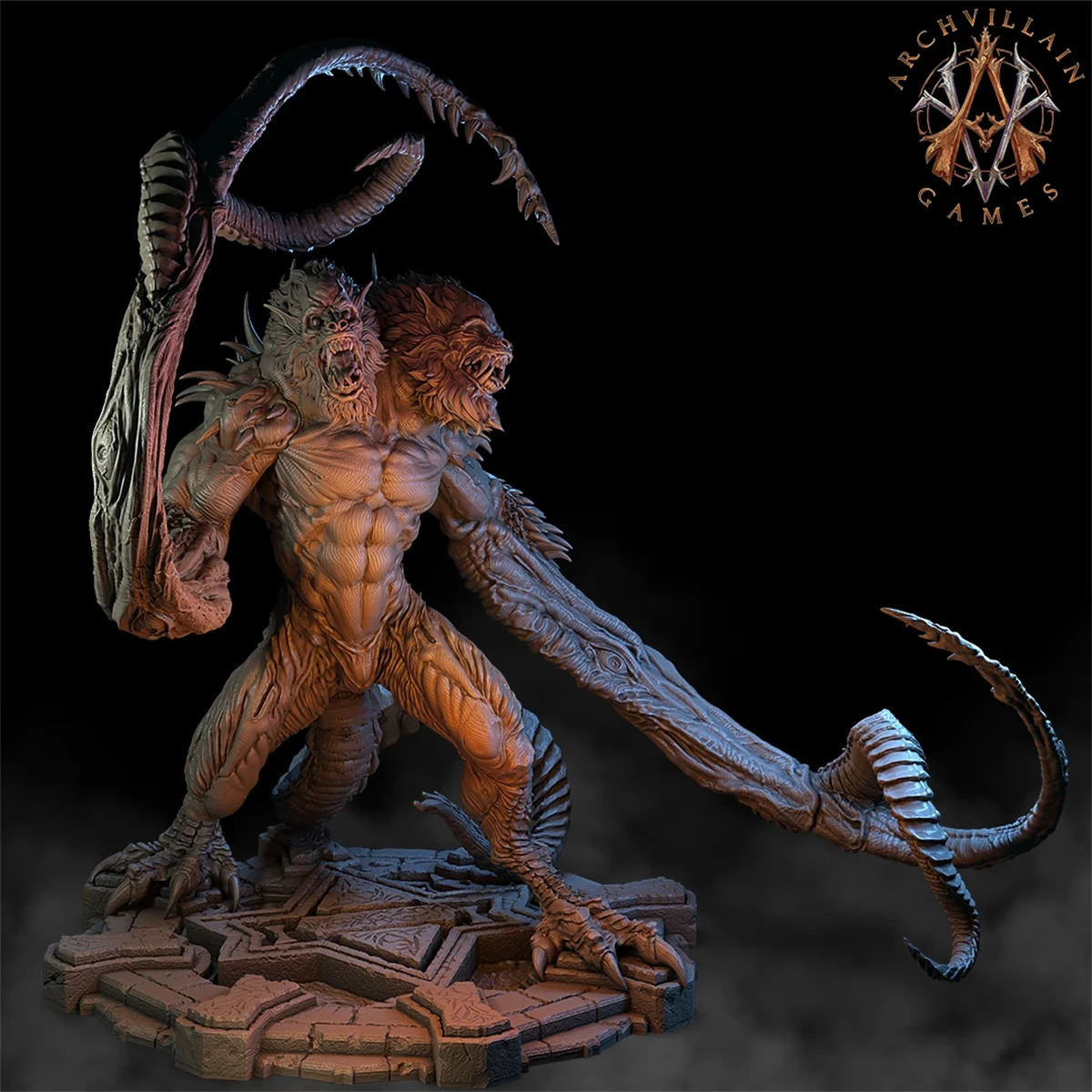 Dnd Miniatures Figures Fire Giant Two-headed Demon King Ashes Girl Salamander Lord DND Villain 3d Printing