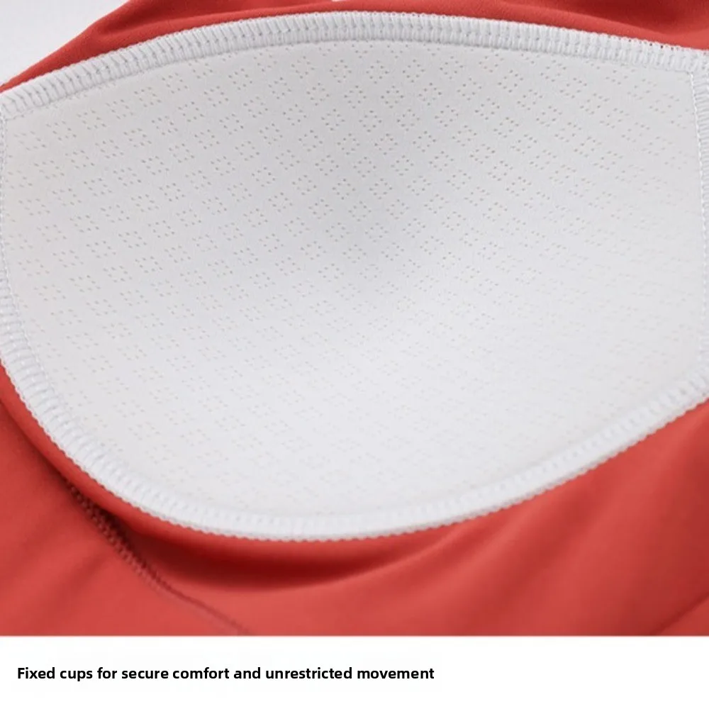 เสื้อชั้นในกีฬาแบบลำลองสำหรับโยคะ ฟิตเนส ซับเหงื่อ ไม่มีตะเข็บ แบบฟิกซ์คัพ สำหรับผู้หญิง ออกกำลังกาย วิ่ง