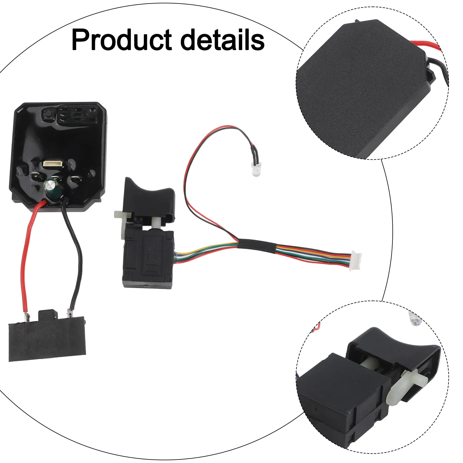 

Brushless Electric Wrench Control Module with Switch for Dayi For 2106 161 169 Models 18V Input 5S Lithium Battery Compatible