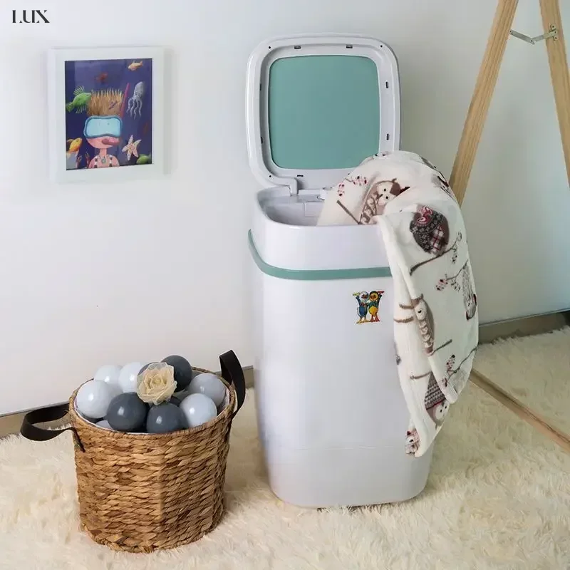 Household mini washing machine. For baby's underwear & socks. Dormitory use. Semi-automatic. Small size. Elution integrated