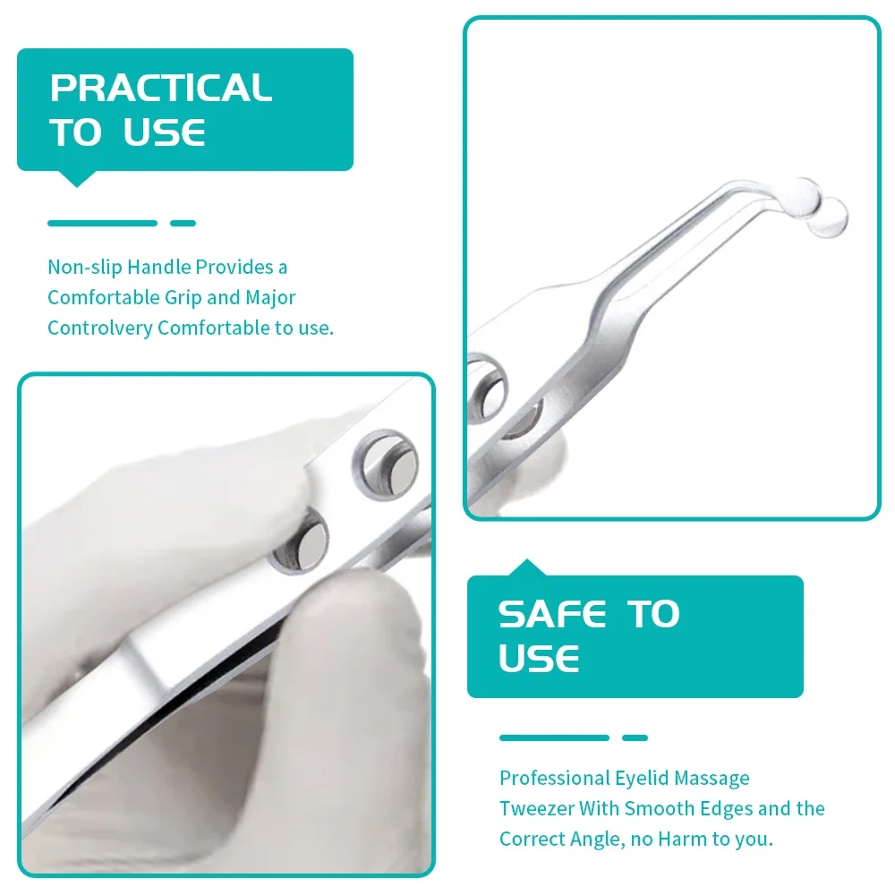 Meibomian الغدة التعبير الملقط ماكياج الجمال الصحة ملاقط الجفن الفولاذ المقاوم للصدأ Meibomian الغدة التعبير أداة الملقط #4