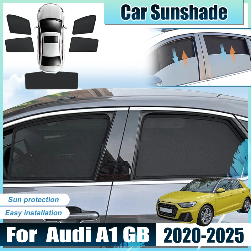 

For Audi A1 GB Accessories 2020-2025 Car Front Rear Window Mesh SunShades Covers Anti UV Visors Heat light Shield Sun Baffle Net