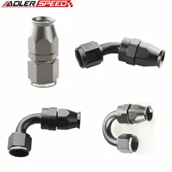 AN4 AN6 AN8 AN10 straight 0 45 90 180 Degree Reusable Hose End Fitting Adapter For Swivel PTFE Oil Fuel Line Hose End Fitting
