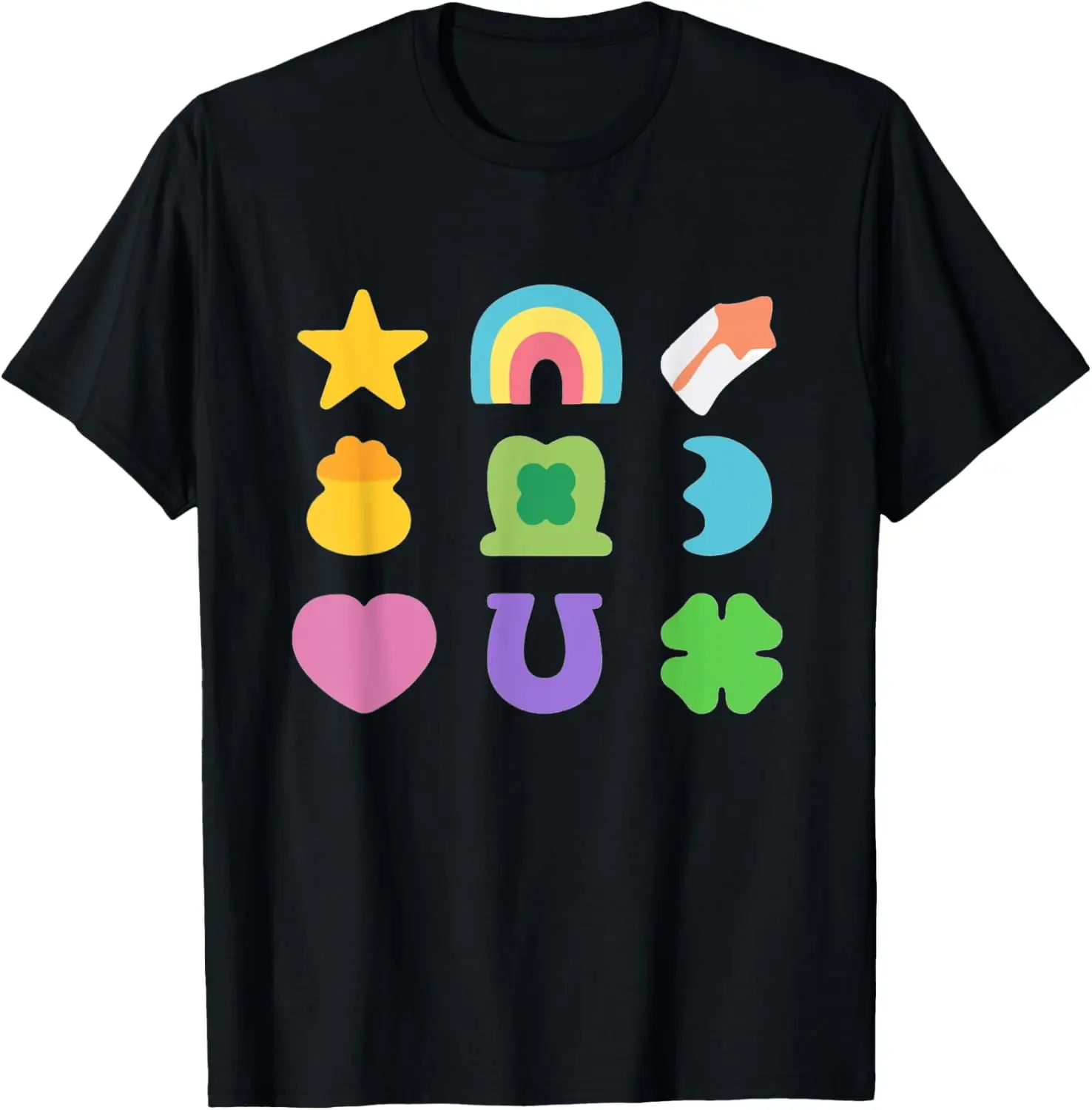 Camiseta deliciosa con dijes mágicamente en formas de malvavisco de cereales de la suerte