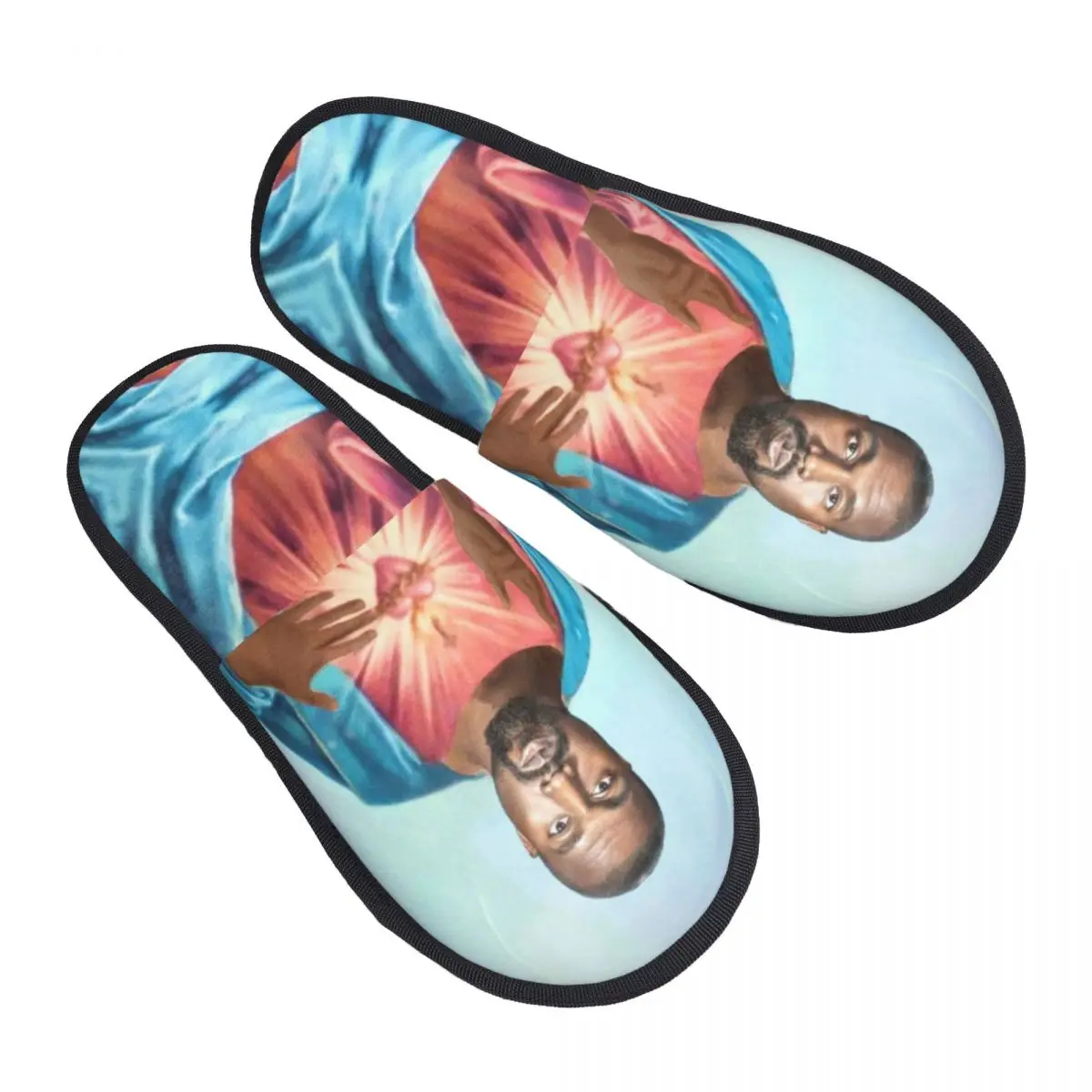 

Custom Kanyes West Head Jesus Art Memory Foam Slippers Women Soft Warm House Slippers