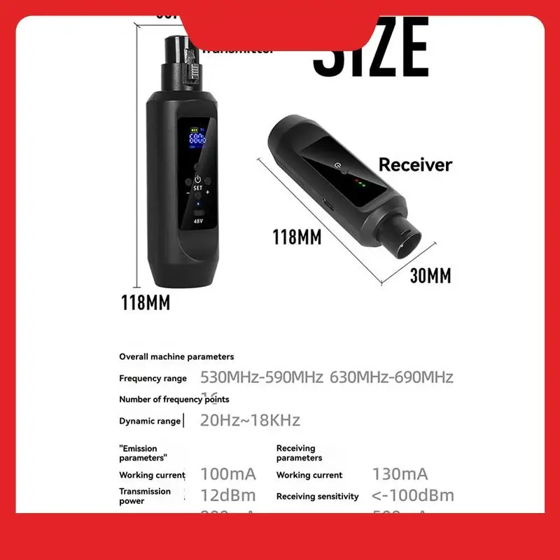 

Receiver Microphone Wireless System Musical Instrument Converter Universal Converter