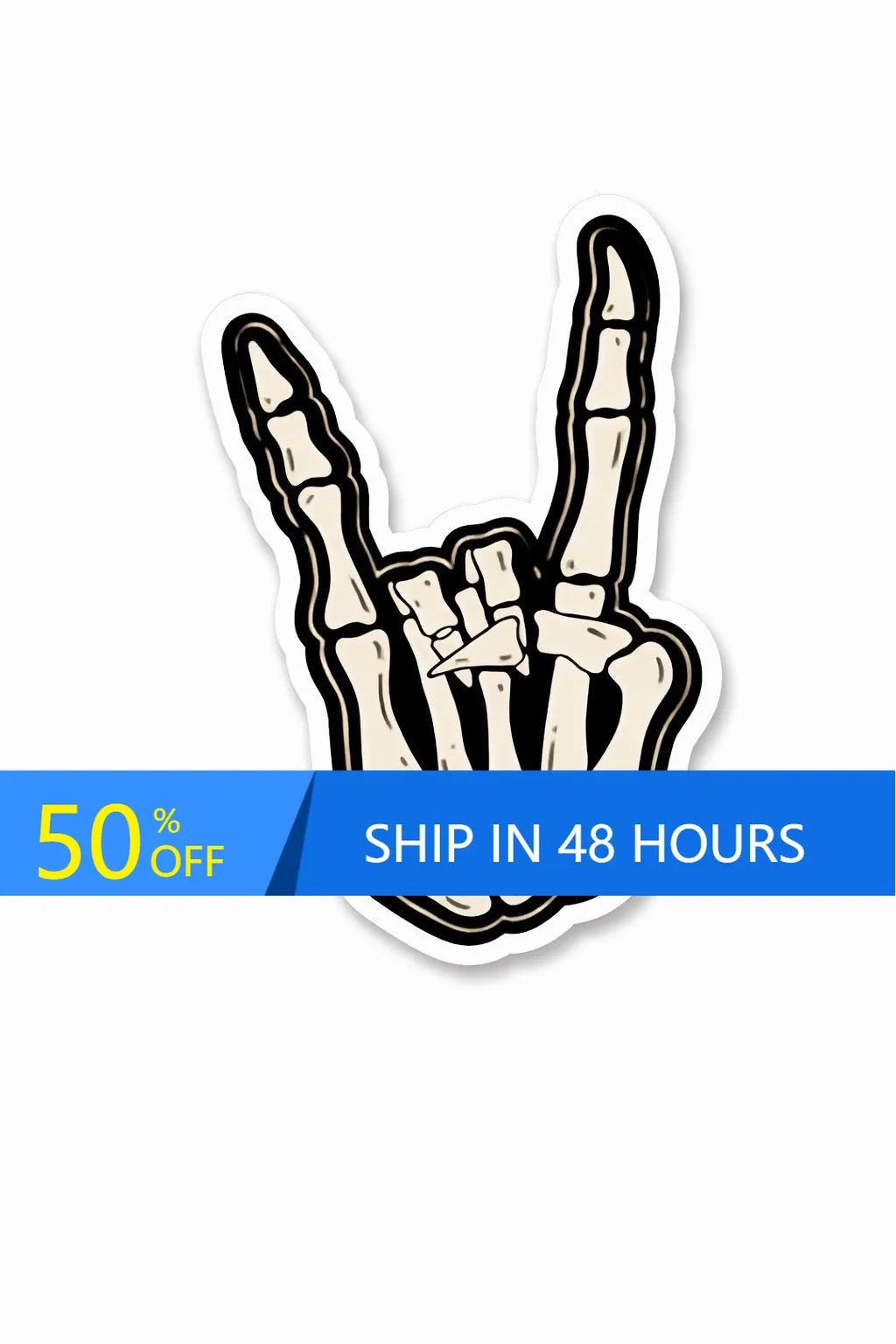 

Rock Skull Hand Reaper Aesthetic Camper Van Laptop Truck Bumper Gift Vintage Unique Cool Funny
