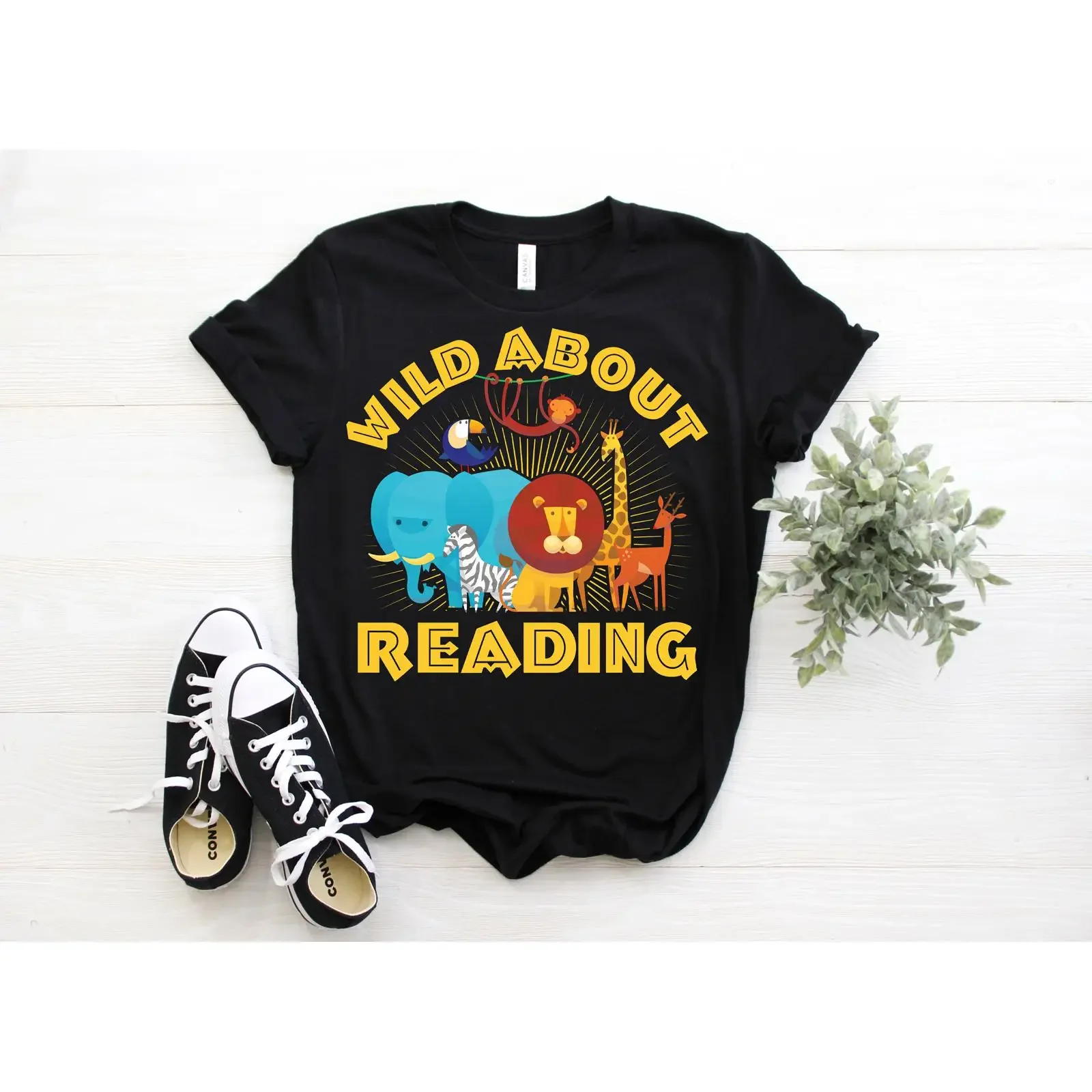 Wild Wild About Reading Animals T Shirt Zoo Safari Bookworm Reader s for Boys Girls Librarian Book Lover vintage Washed Stylish - Aliexpress Deal