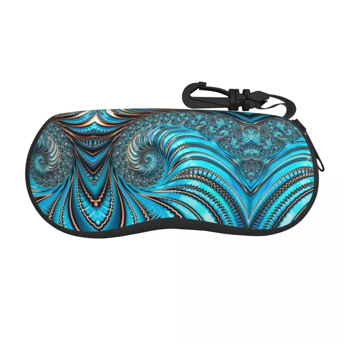 Custom Turquoise Geometric Patterns Glasses Case Fashion Adorned Teal  Gems Shell Eyeglasses Case Sunglasses Box