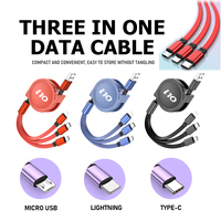 3 in 1 Charging Cable Data USB Cable Phone Charger Fast Wire Charging Cable For Hyundai Getz N Line GDI Venue Nexo i10 i20 i30