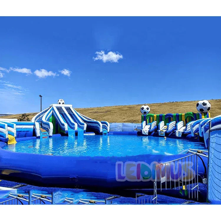 Inflatable water slide with pool Inflatable Water Park Slides For Kids and Adults