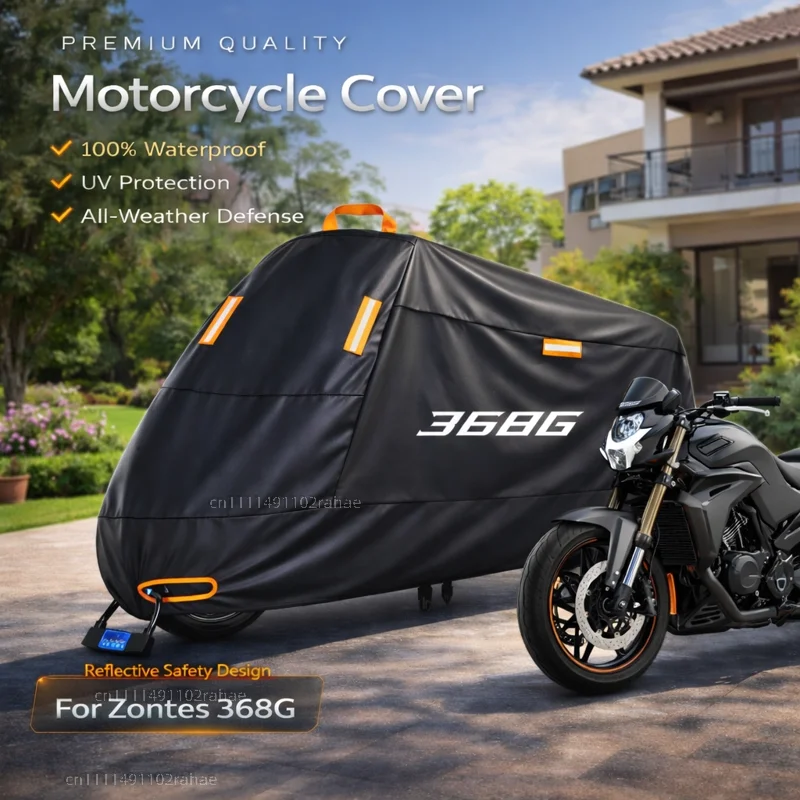 

Чехол для мотоцикла Zontes 368G 2025-2026, всепогодный, водонепроницаемый, утолщенный полиэстер, защита от УФ-излучения, дождя, пыли и солнца