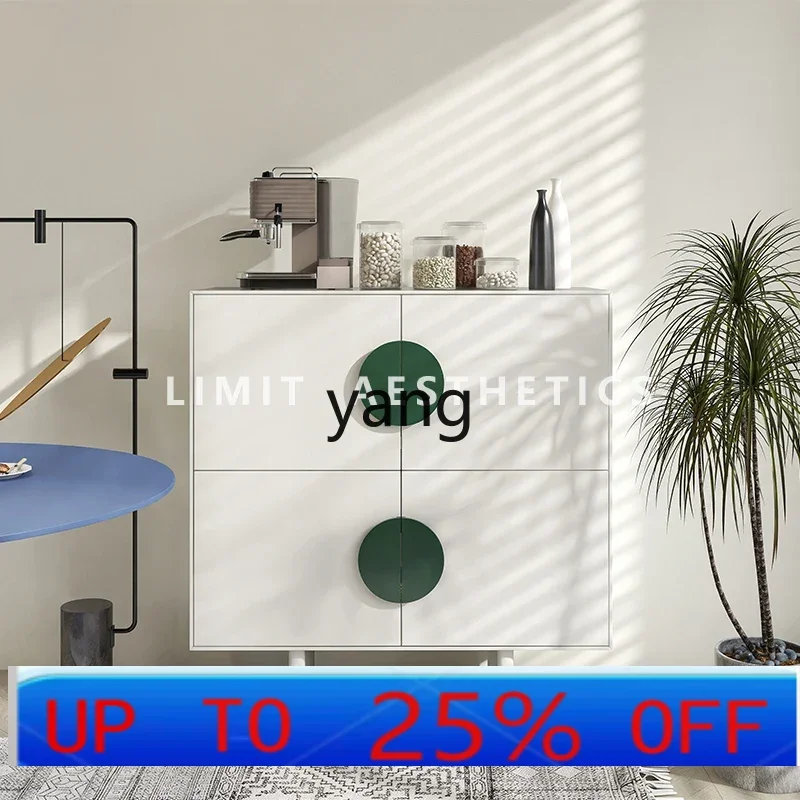 LH side cupboard storage cream wind against the wall tea and wine cabinet