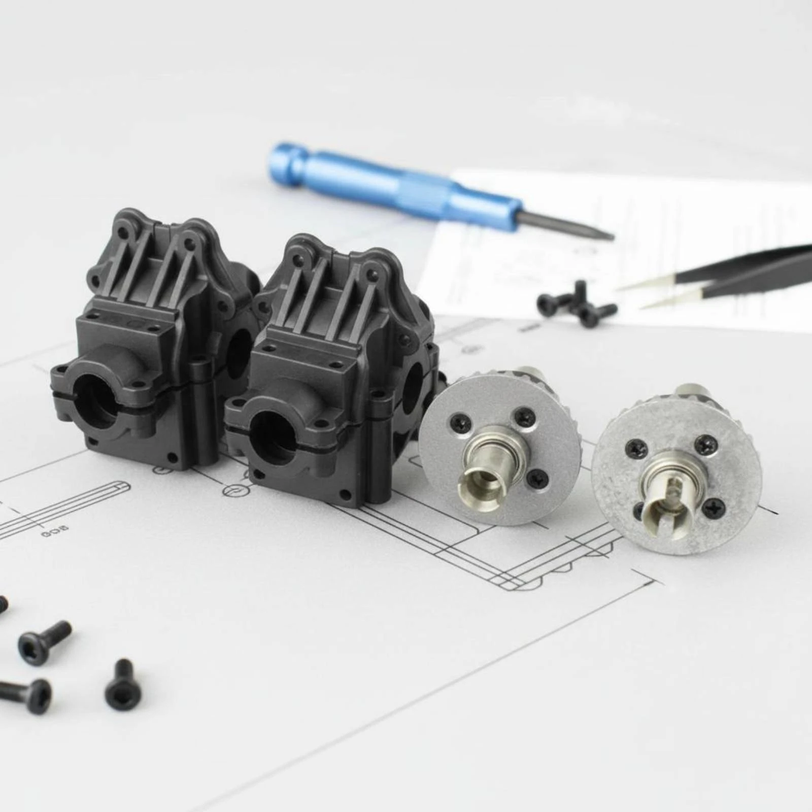 

144001 Gearbox Differential Replacement Part RC Gearbox Differential Set Rc Rear Diff Box Long-Lasting Plastic Shell