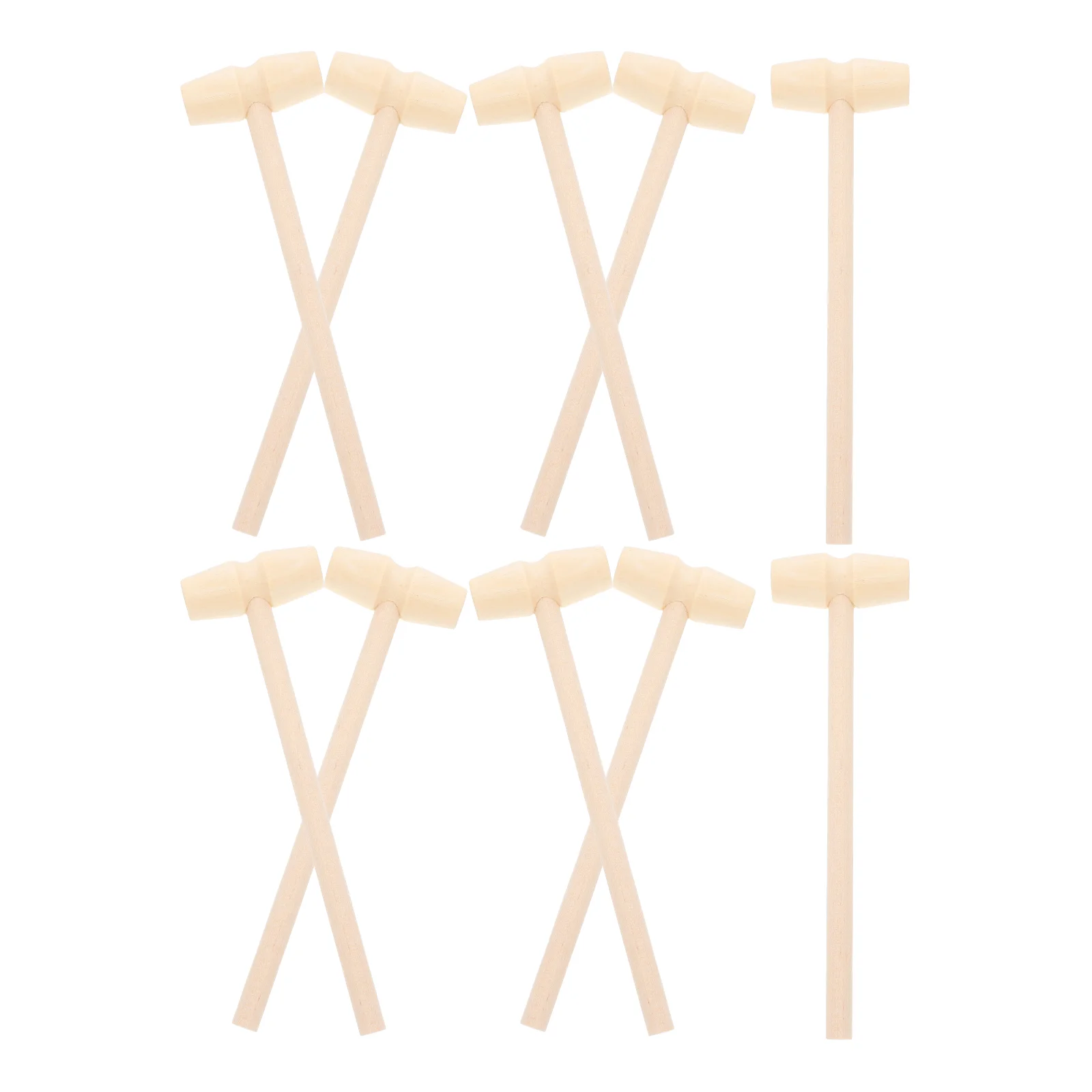 10pcs Mini Wooden Hammer Mallet Pounding Toy Creative Beating Gavel Toys Educational Toy for Boys Girls Children