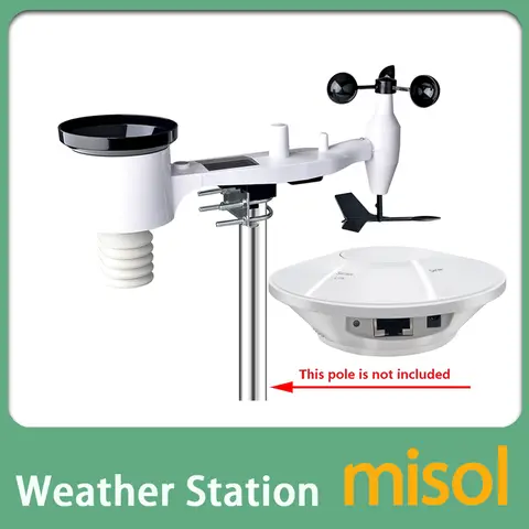 Misol weather station smart hub GW2002  WiFi Gateway wind speed wind direction rain temperature humidity
