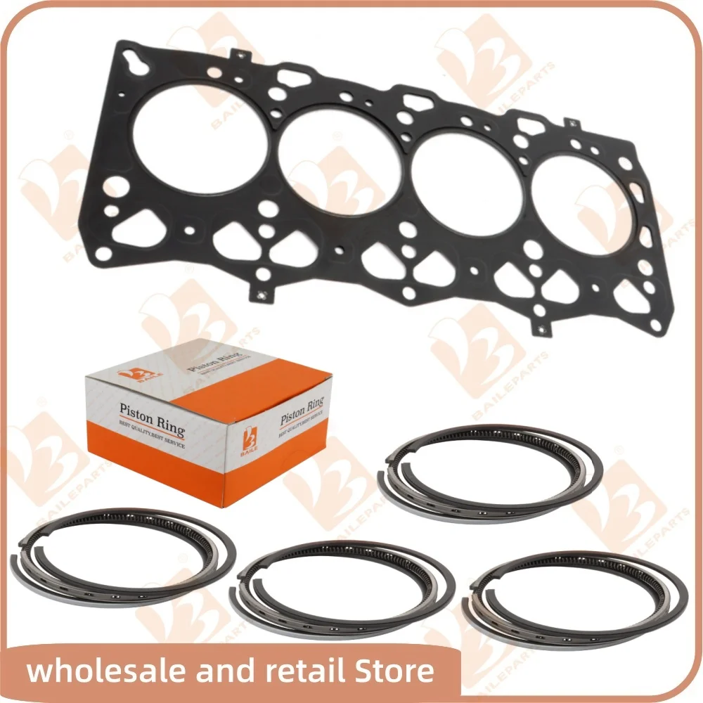 

For Isuzu 4LE2 Electronic Injection Cylinder Head Gasket 4 Cylinders Piston Ring 85*2HK+1.75+3mm Engine Spare Parts