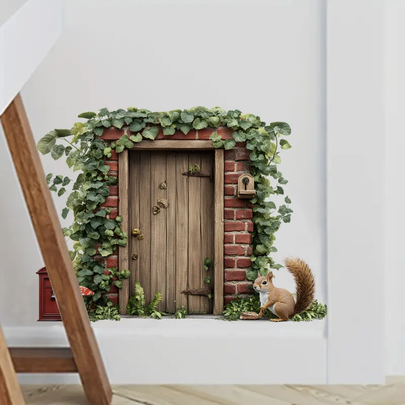 

Little Squirrels Tree House Switch Stickers Wall Stickers Bedroom Living Room Home Decorative Sticker Self-Adhesive Removable
