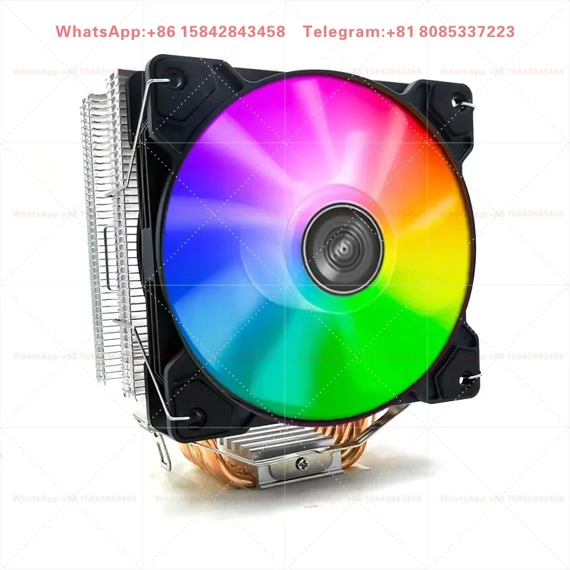 Silent CPU Fan Heat Sink 12cm 6 Copper Tube i5 i7 AM4 1155 1700 Pin Computer Cooler