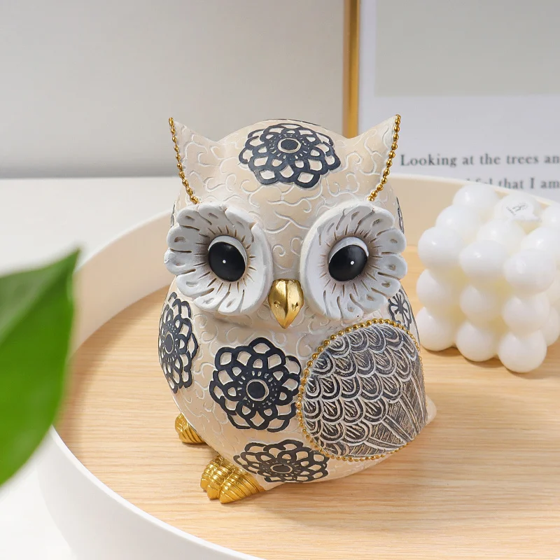 Nordic pattern owl ornaments creative and personalized animal tabletop decorations home soft decoration window decoration props