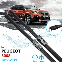 Car Wiper Blade for Peugeot 3008 2017 2018 2019 Mk2 3008GT GT Front Windscreen Windshield Wipers Car Accessories Stickers Washer