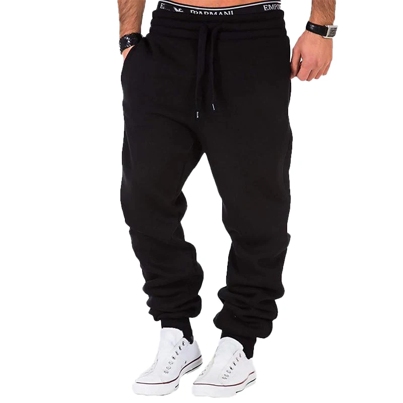 Moletom longo solto masculino, calça jogger casual, fitness esportiva, calça de jogging sólida, novo, 2023