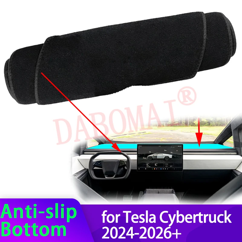

Для Tesla Cybertruck 2024 2025 2026+ Защитный коврик на приборную панель, предотвращающий бликование, аксессуары для интерьера автомобиля
