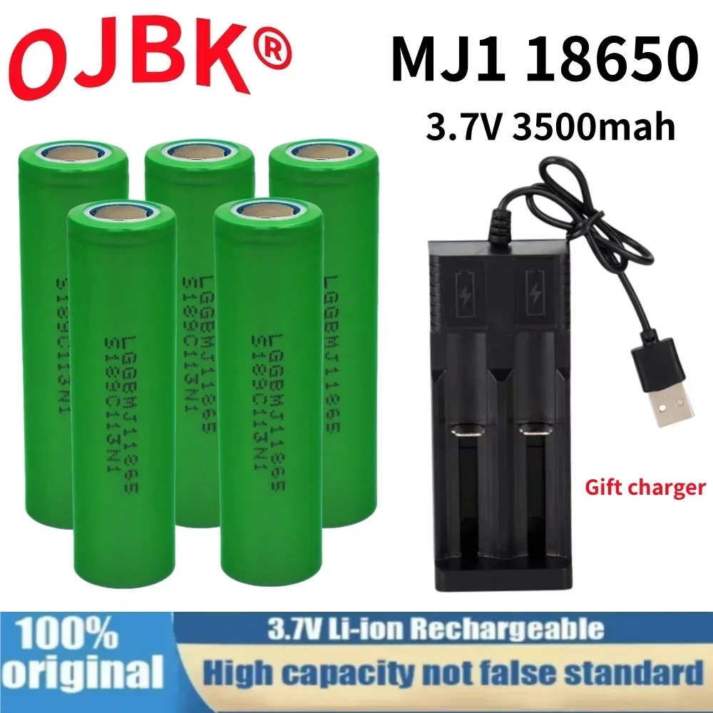 

Brand new original 18650 3.7v3500mAh 10A high-power lithium battery 3500mAh power supply small fan power bank battery