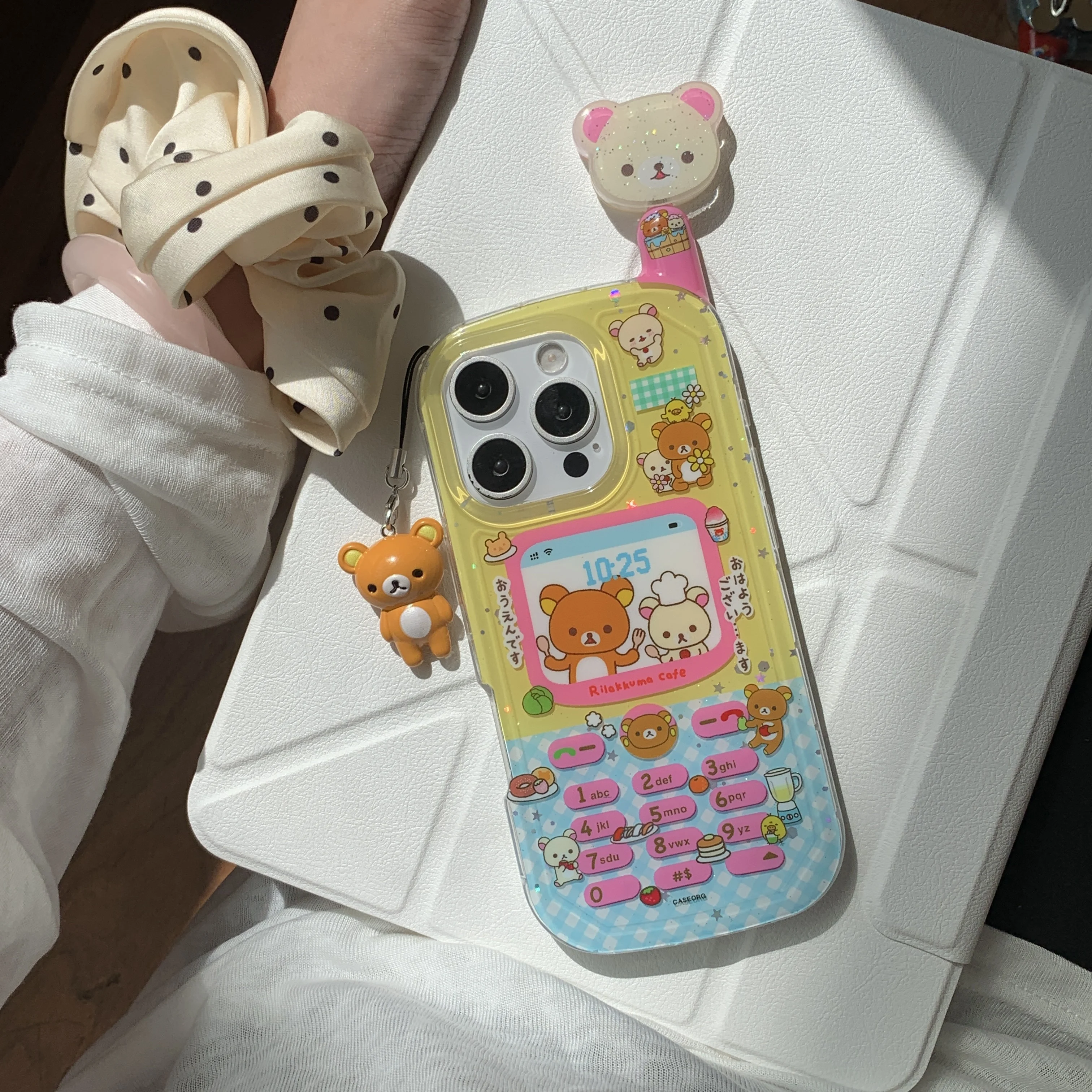 

Последний предмет, креативные праздничные подарки для Rilakkuma, милый стильный мультяшный стиль, антенна для iPhone 17, 16, 13, 14, 15 Pro Max, чехол с защитой от падения