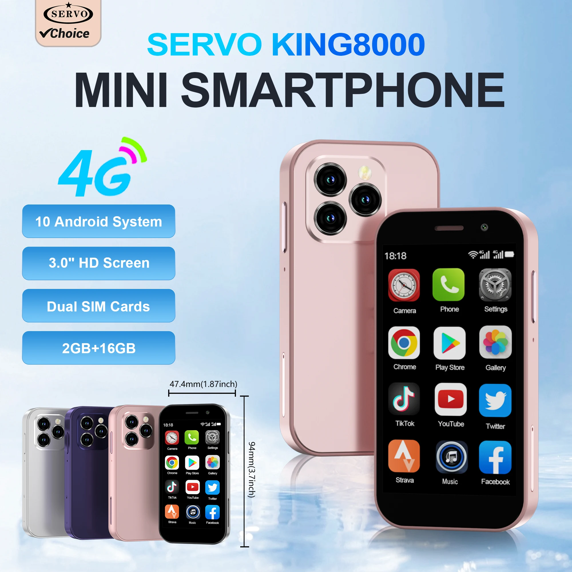Mini Smartphone 4G LTE Android OS 3