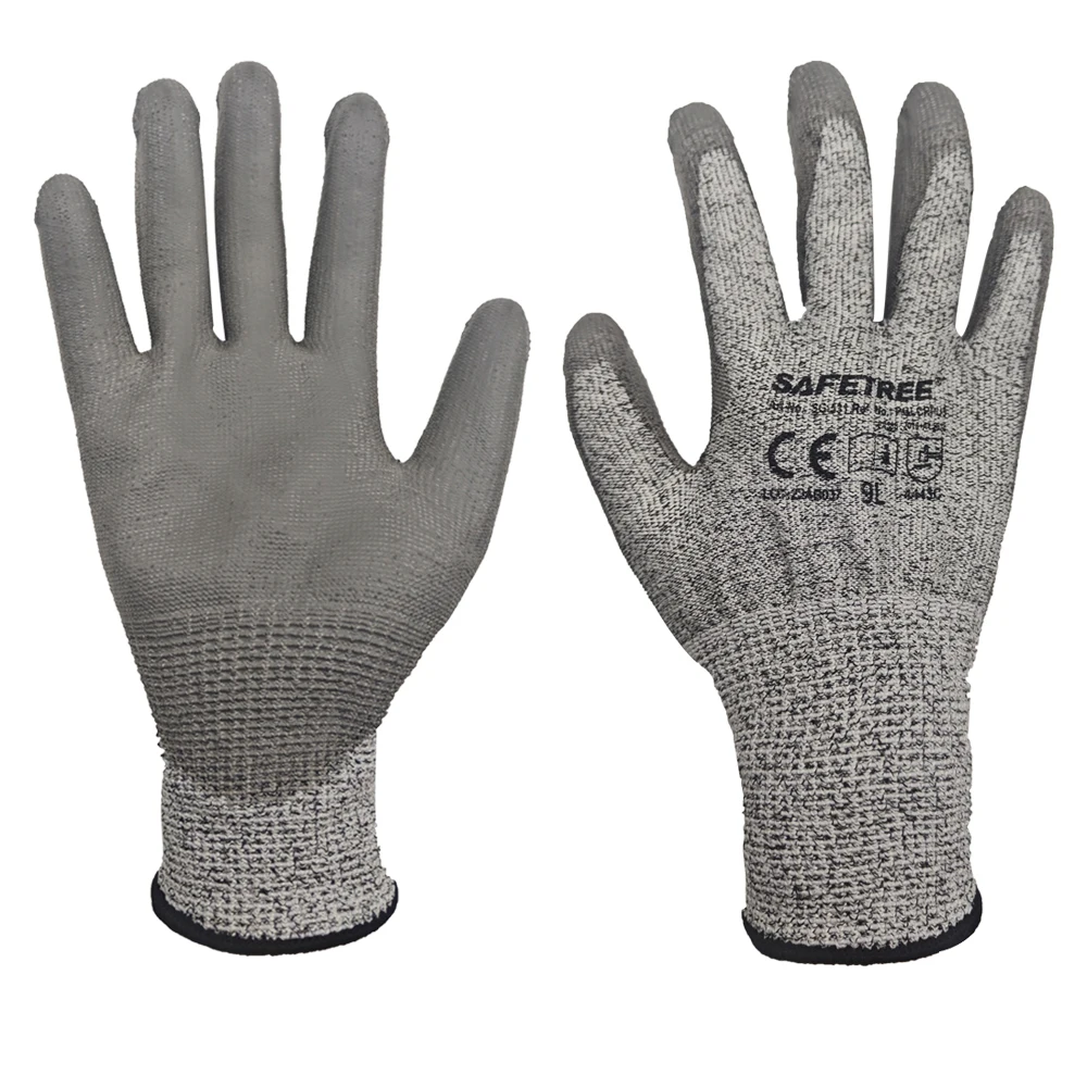 SAFETREE Level 5 HPPE Cut-resistant Safety Glove Anti-Cut Work Gloves Contruction Cut Proof CE