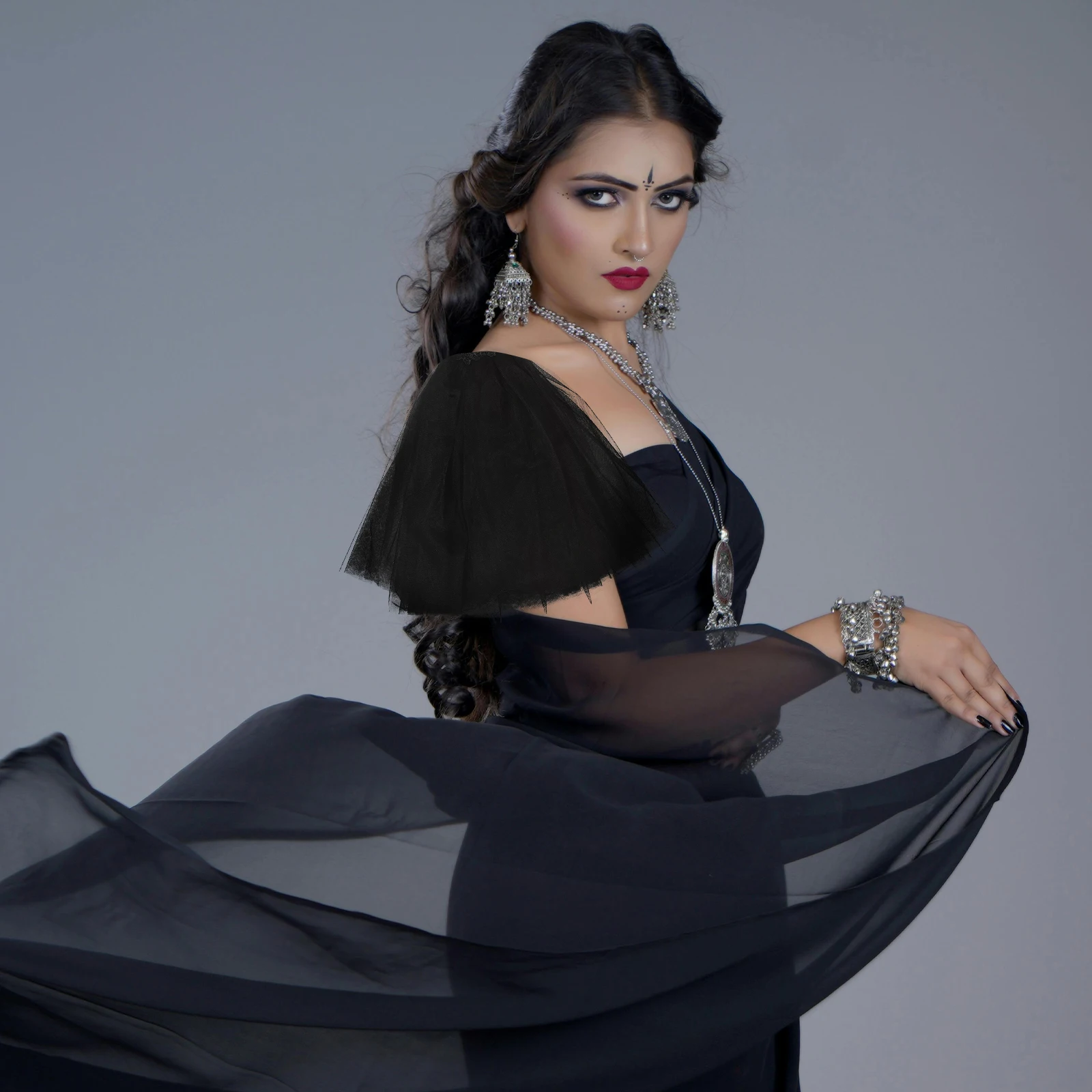 

Tulle Wedding Sleeves Detachable Puff Sleeves Elegant Bridal Shawl for Bride Dress Proms Performances Special Days