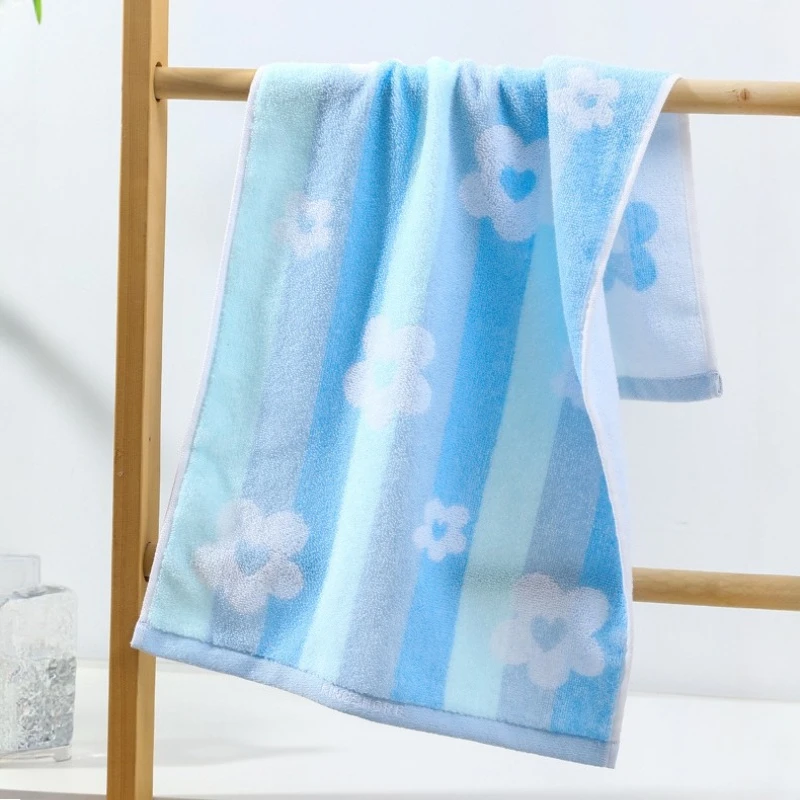 Household Cotton Flower Face Towel Adult Absorbent Soft and Non Shedding Hair Bathroom Shower Towel Wedding Gift Towel 6